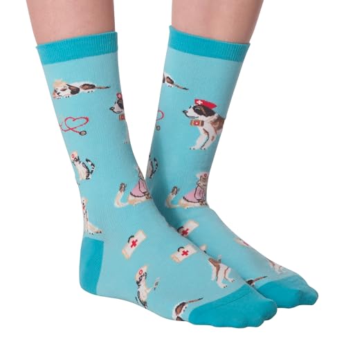 K. Bell Women's Fun Jobs & Occupation Crew Socks-1 Pairs-Cool & Cute Novelty Mom Gifts3