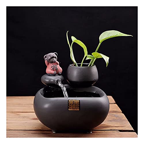 Bordsfontän Keramisk Lyckogrisskulptur Inomhusfontän Bordsfontän Keramisk Vattenfall Bordsfontän För Kontor Hem Inomhusdekoration Inomhusfontän