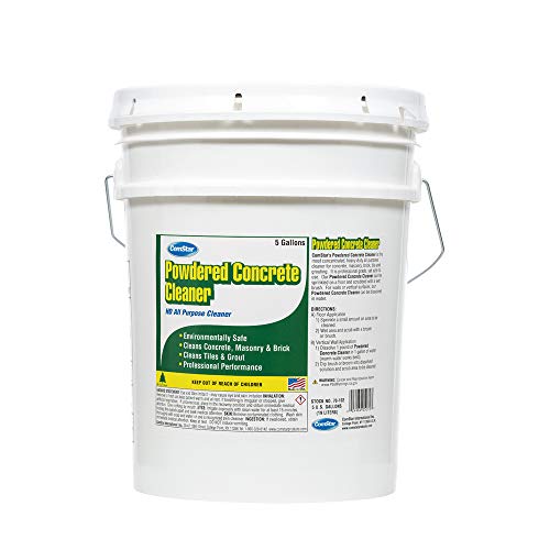 ComStar Powdered Concrete Cleaner, Heavy-Duty All-Purpose Cleaner for Concrete, Masonry, Brick, Tile, Grouting & Tire Rims, Made in USA, 5 Gallon (05-072)