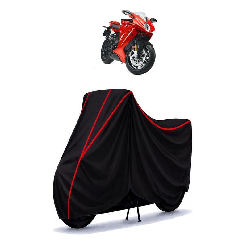 Image of MV Agusta F3 Water Resistant Bike Cover for All Motorcycles & Rain | Heavy Duty Taffeta Fabric | UV Protection, Dustproof, Scratchproof | All Weather Two Wheeler Body Cover with Elastic Bottom
