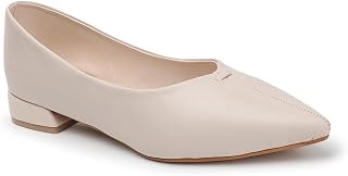 Women Comfortable Slipon Pump Shoes with Block Heels, Pointed Toe for Casual and Formal wear