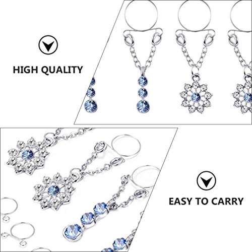 ARTIBETTER 2 Pares Anéis de Mamilo Sexy Piercing Mamilos Piercing Anéis de Mamilo Cristal Strass Joi