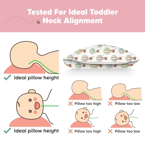 image for KeaBabies Toddler Pillow with Pillowcase - 13x18 My Little Dreamy Kids