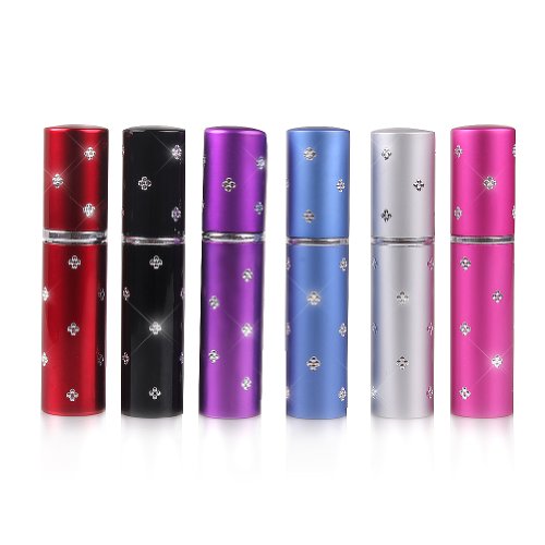 Sealike Bling Diamond Perfume Atomizer Mini Perfume Bottle Sprayer for Travel with Stylus 6 Pcs