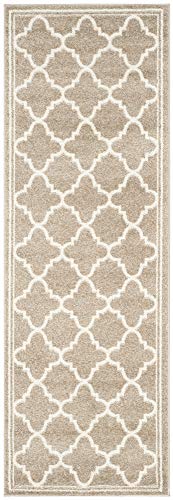 SAFAVIEH Marokkanisches Spalier Drinnen & Draussen - Amherst Collection, Kurzer Flor, Weizen und...