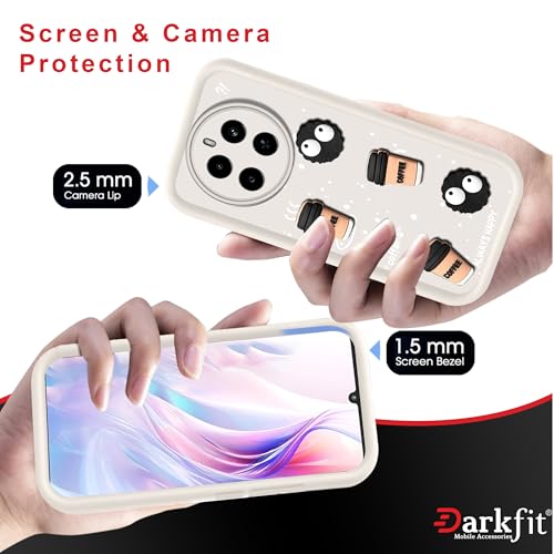 Image of Back Case Cover Compatible with Realme P1 Pro 5G | Cute Fun Cartoon Ball 3D Coffee Silicone Case | Body Protection | Camera Protection | Shock Proof | Color White | Pack of 1