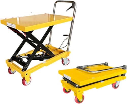 Dxysyldrun Carretilla Hidráulica con Ruedas con Capacidad De Carga De 150 Kg Y Altura De 0,72 M - Fácil De Maniobrar para Uso En Taller E Industrial