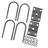 Qcwwy Walzstahl mit U-Bolzen mit Einer Kapazität Anhängerzubehör-Set aus 5200 Bis 7000 Lbs für 3-Zoll-Achsen, Ideal für die Reparatur von Boots- und Nutzfahrzeuganhängern,