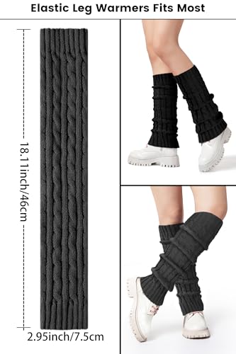 Image of Clothirily Leg Warmers - 2 Pairs Knit Leg Warmers for Women 80s Fashion Long Socks for Sports Party Yoga Winter Accessories