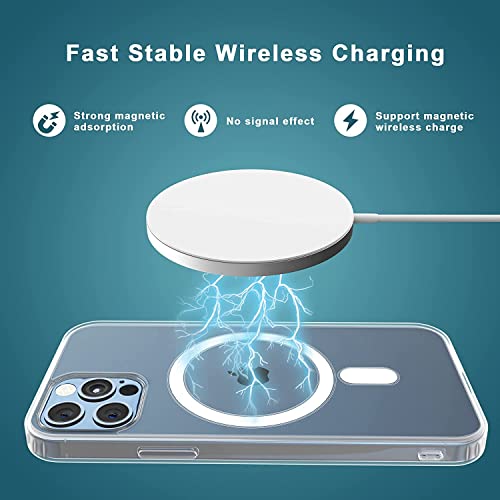 Image of MIDOS Back Cover Compatible with iPhone 14 Pro Max Ultra Thin Anti Fall. Anti-Scratch Transparent Cover Support Magsafe Charger for- iPhone 14 Pro Max (2022) 6.7