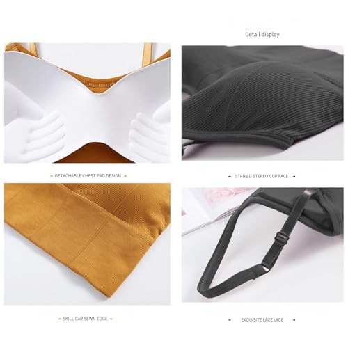 Image of Kaththai Women Cotton Padded Wire-Free Sports Bra with Adjustable Straps Soft Padded Push-Up Bra for Yoga, Fitness (Free Size Bra Fit Up to 28,30,32,34)