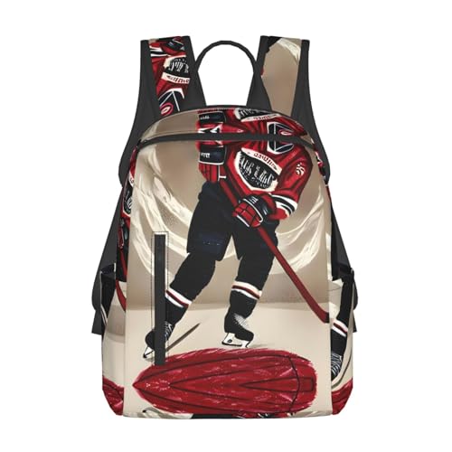 QASNLU Hockey Sports print Fashion Backpacks Hiking Camping Day bags Men Women Traveling Outdoor backpacks