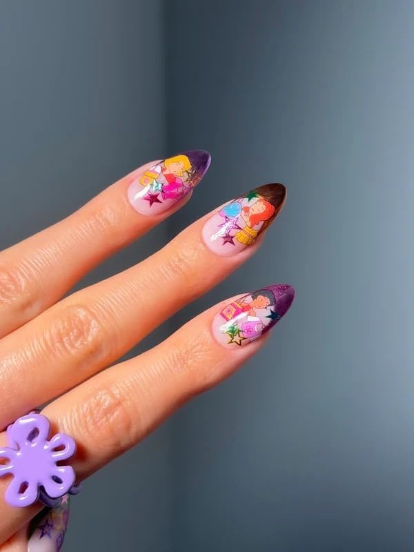 Deco Beauty Totally Spies Like, Seriously-Super Thin & Easy-to-Apply Nail Art with The Cutest Designs-Durable & Long-Lasting Nail Art Stickers & Decals for Women, for DIY at-Home & Salon-Quality Nails image 3