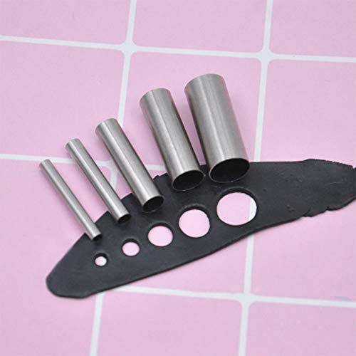 Clay Cutters,7Pcs Hole Hollow Punch Cutter Set Stainless Steel Indentation Round Circle Shape Cutters Mold Ceramics Dotting Baking Mold Cutter Punch Tools For Clay Pottery Craft With Storage Case(B2) #TOP2