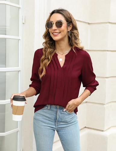 Image of Blooming Jelly Women's Long Sleeve Blouses Dressy Casual Business Work Tops