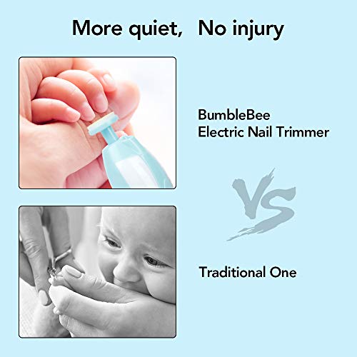 Bumblebee Baby Nail Trimmer, Upgraded Electric Baby Nail Clipper, Baby Nail File With Led Light For Newborn Toddler & Kids Toes And Fingernails - Care, Polish & Trim #TOP6