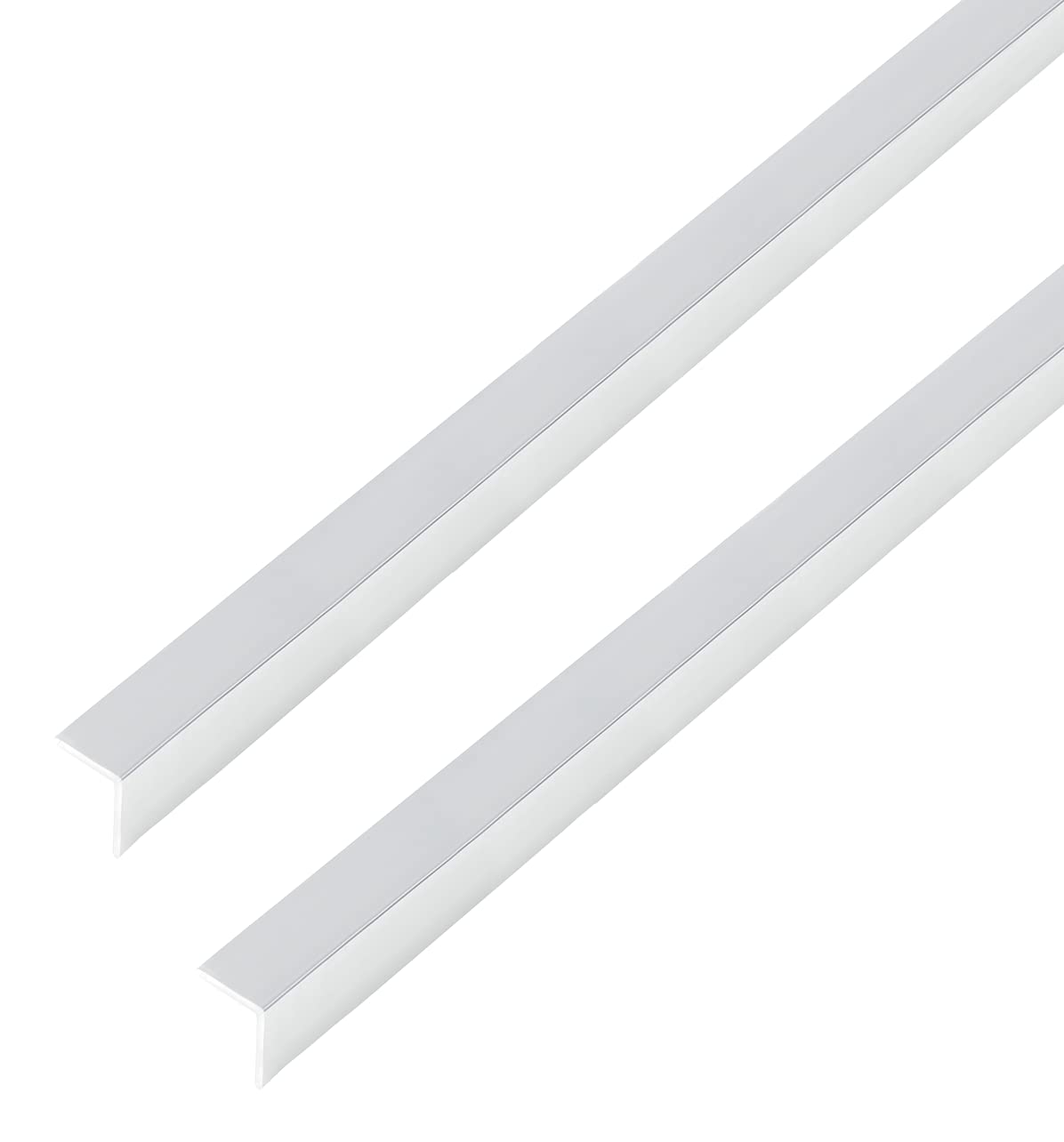 Profilé D'angle Aluminium Chromé Autocollant - 2000x20x10mm, Pour Finitions Et Protections