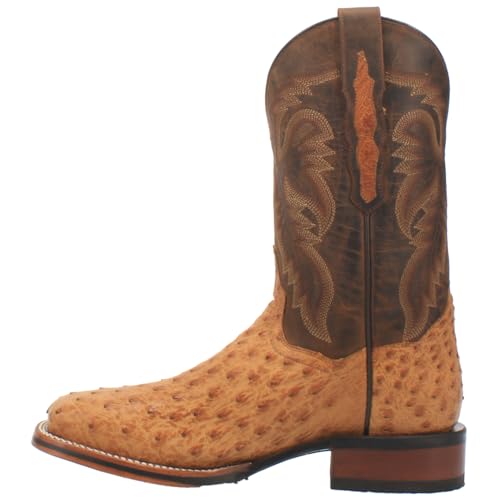 Dan Post Men's Kershaw Ostrich Square Toe Traditional Cowboy Boots3