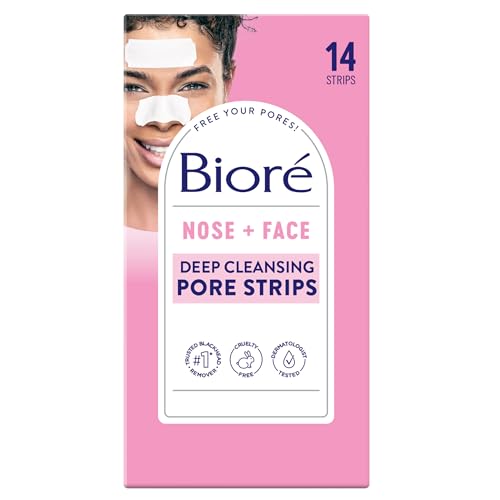 Bioré Nose+Face, Deep Cleansing Pore Strips, 7 Nose + 7 ...