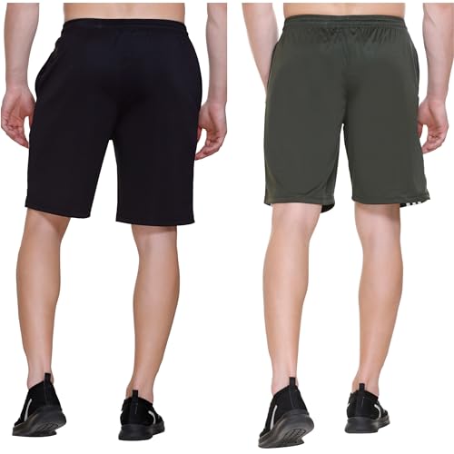 Image of Men's Shorts | Shorts for Men's | Men's Cotton Shorts | Dual Pocket Sleep Shorts - Regular Shorts - Workout, Gym, Running, Sports and Yoga Shorts - Pack of 2