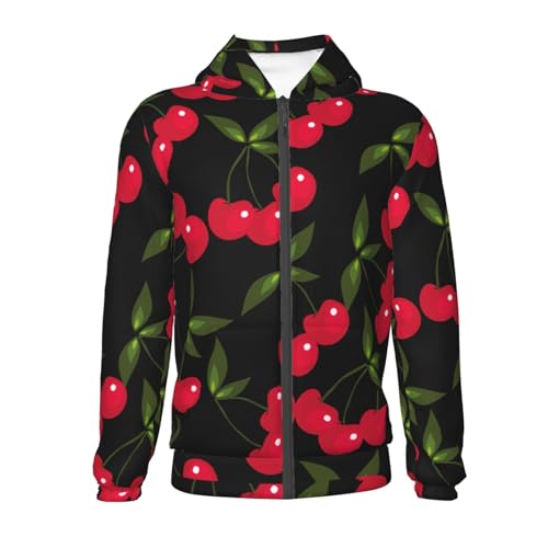 Cherry Kid Hoodies Boys Zip Up Sweatshirts Girls Pullover with Pocket2