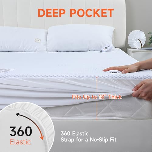 TiMiCalda Heated Mattress Pad King - Electric Mattress Pad Cover with Dual Controllers, 5 Heat Settings & 10-Hour Auto Off, Deep Pocket Bed Protector for All Seasons, 78"x80" by TiMiCalda - Image 2