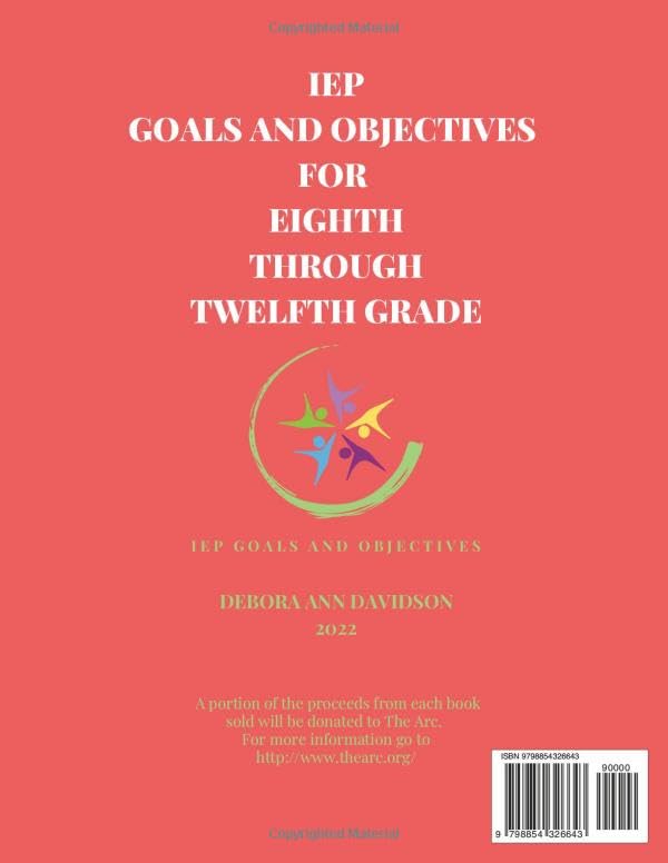 GOALS AND OBJECTIVES FOR INDIVIDUAL EDUCATION PLANS 8TH - 12TH GRADES: READING, WRITING, LANGUAGE, SPEAKING AND LISTENING, MATH, SOCIAL AND EMOTIONAL ... OBJECTIVES FOR INDIVIDUAL EDUCATION PLANS) - Image 2