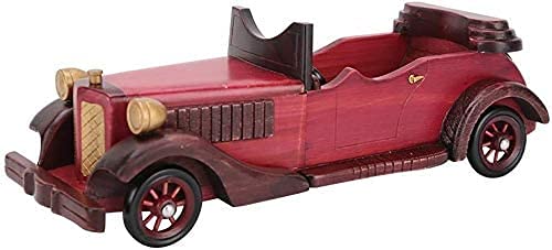 Soporte de vino clásico estilo carro de madera vintage miniatura 3