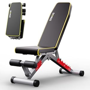 Weight Bench, Adjustable Workout Bench Press Set for Home Gym Strength Training, Easy Assembly Foldable Training Lifting Bench for Small Space Apartment Room, Max Load 750