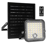 eLEDing Solar Powered 10W LED Landscape Flood Spot Light – Outdoor Black Integrated Solar Light with Selectable Brightness, Dusk-to-Dawn Illumination for Safety & Decorative Lighting