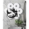 Mermaid Metal Wall Toilet Paper StorageBlack Toilet Tissue HolderDecorative Metal Paper HoldersCute Toilet Paper Storage for BathroomWall Toilet Paper Organizer Hold Extra 8 Rolls