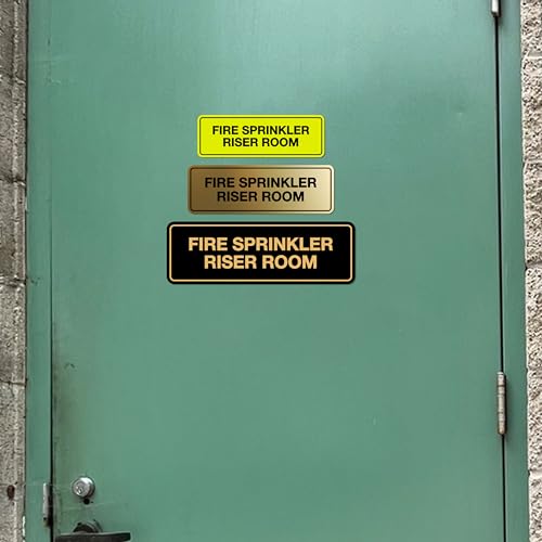 Signs ByLITA Standard Fire Sprinkler Riser Room Sign (Red) - Large (10 Pack) by Signs ByLITA - Image 3