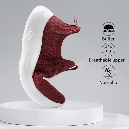 Image of MRIP Mens Slip On Walking Shoes Lightweight Comfortable Gym Workout Running Shoes Mesh Breathable Cushion Fashion Tennis Athletic Casual Sneakers