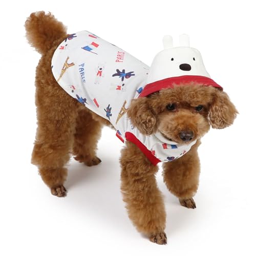 ペットパラダイス 犬 服 トップス Tシャツ リサとガスパール 小型犬 バケットハット付き パリ柄 【参考 DSS 小さいダックス (〜3.5kg) ペットパラダイス国内直営店72店舗展開2025/10/1時点】 必見