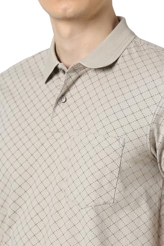 Image of Peter England Men's Cotton Regular Fit All Over Printed T-Shirt | Rich