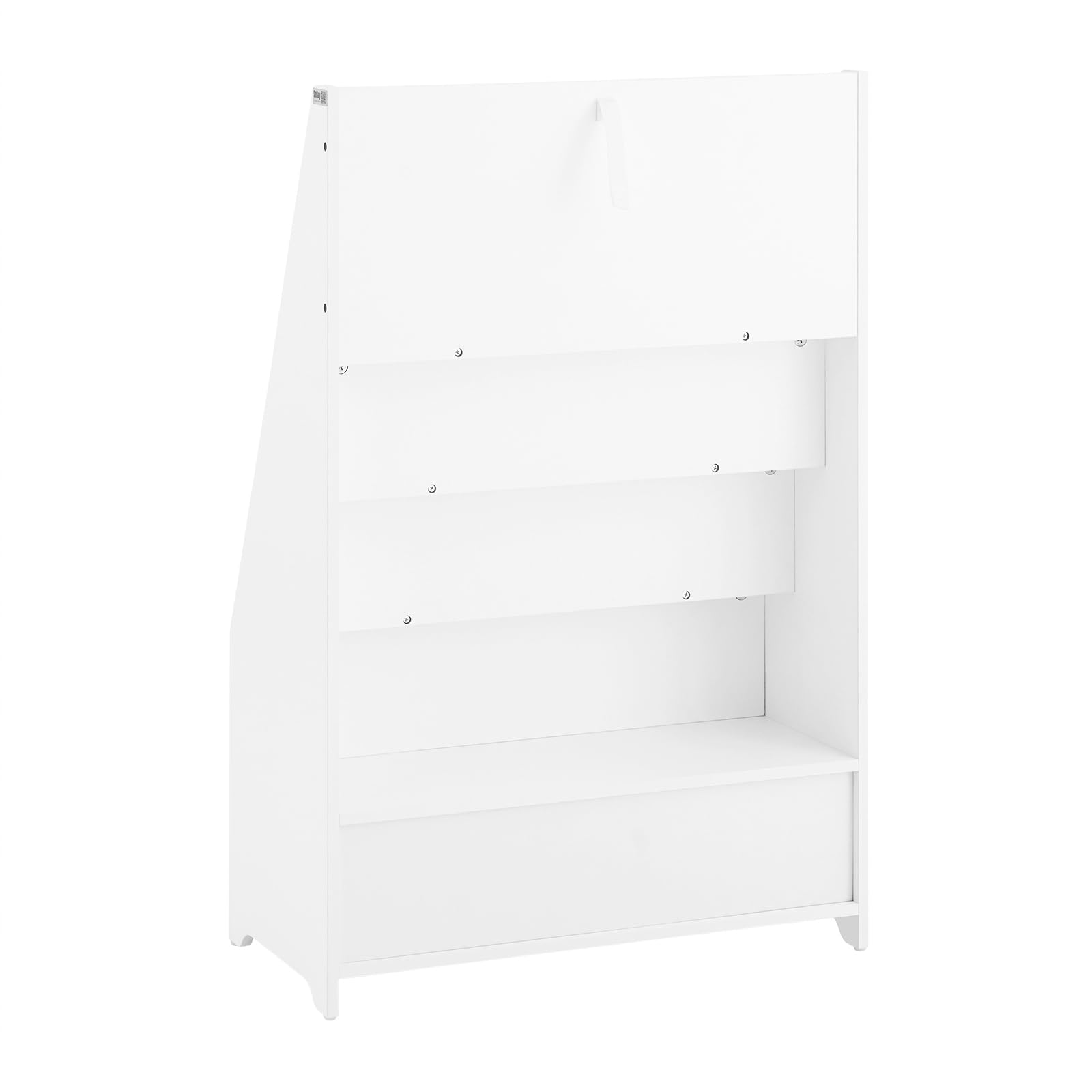 SoBuy KMB112-W regał dziecięcy z 4 półkami, regał na książki, regał stojący, biały, szer. x wys. x gł.: ok. 60 x 93 x 30 cm