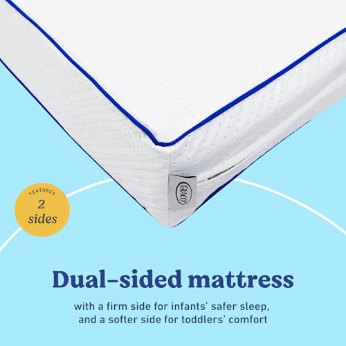 Image of Graco Essentials 6-Inch Water-Resistant Crib & Toddler Mattress - Made in the USA, Firm Support for Infants, GREENGUARD Gold Certified Baby Crib Mattress, Washable Water-Resistant, PVC-Free PEVA Cover