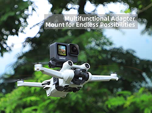 Anbee Mini 3 Pro Drone Carry Bracket For Action Camera/Led Flight Light, With Tripod Mount Adapter And 1/4 Screw Adapter Compatible With Dji Mini 3 Pro Rc Quadcopter #TOP1