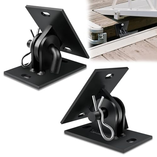folosem 2pcs Stationary Dock Connector Hinge Kit, Hot Dip Galvanized Floating Dock Brackets Hardware T Connectors, Heavy Duty Dock Hardware Brackets Dock Accessorie by folosem - Used condition - CA$54.16