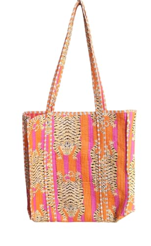 Bolso Tote acolchado de algodón 100% con estampado floral miniatura 5