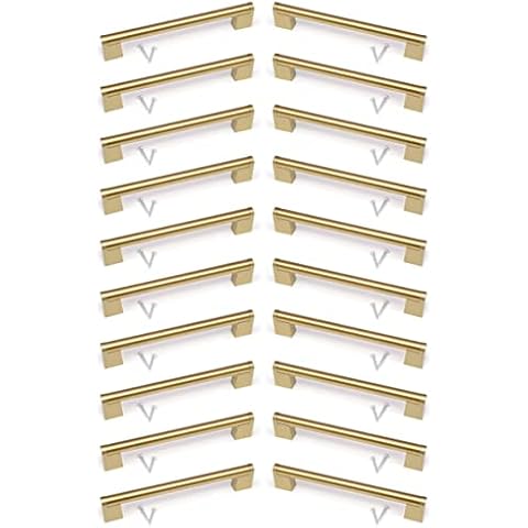 BSM Marketing Gold Finish Kitchen Cupboard Cabinet Boss Bar Door Handle Knob (20, 320mm) Cover