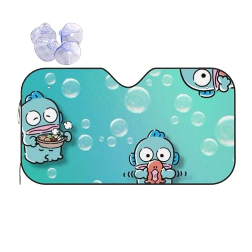 人気ハンギョドン キャラクター かわいい 車用サンシェード フロントカバー 日よけ 遮熱 遮光 断熱 防熱 夏用 折りたたみ カーズ 車 サンシェード 車用 日除け フロントサンシェード 軽自動車 簡単取り付け S