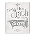 Stupell Industries Grey and White Hot Bath Tub Vintage Sign Wall Plaque, 10 x 15, Design by Artist Daphne Polselli