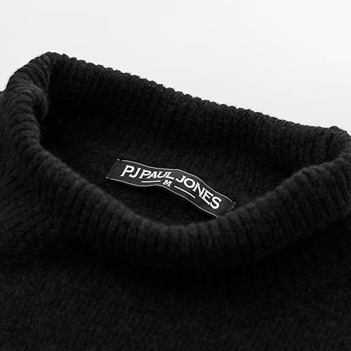 Pj Paul Jones Mens Wool Blend Pullover Sweaters Mock Turtleneck Pullover Soft Stretchy Sweaters Black thumb #4