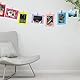 KALIONE 20 Stück Papier-Bilderrahmen, 10,2 x 15,2 cm, Papier-Fotorahmen, Bunte DIY-Clip-Fotohalter mit Clips und Juteschnur, buntes Karton-Bild-Aufhänge-Display-Set für Zuhause, Büro, Schule, Party