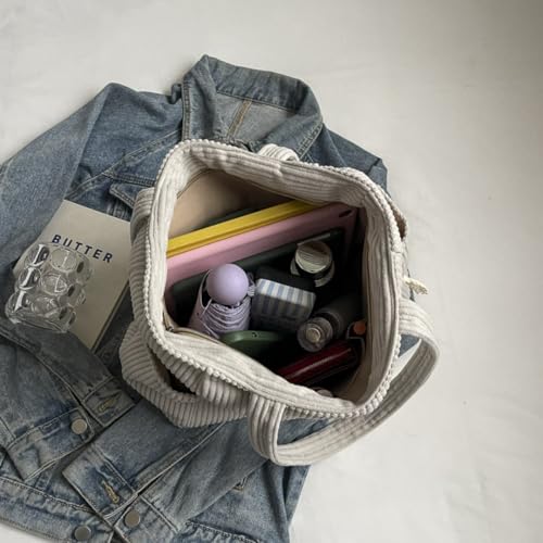 Bolso Tote acanalado con detalle de cuerda miniatura 5