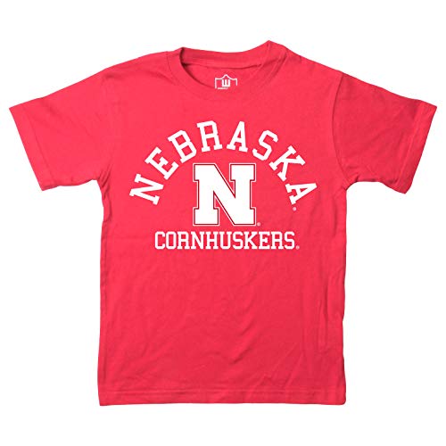 Wes and Willy NCAA Kids S/S Organic Cotton Tee Shirt Nebraska Cornhuskers 2T Cherry