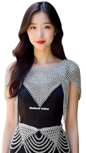 Handmade Chainmail Bikini Armor Top & Belt Set – Aluminum Butted Rings, Medieval Fantasy Costume, LARP, Festival & Cosplay Wear