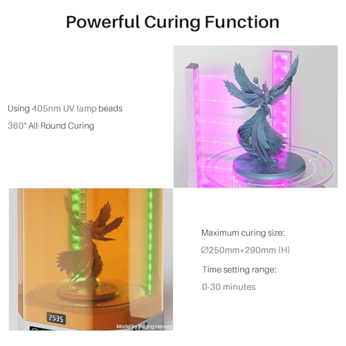 Image of ELEGOO Mercury Plus 3.0 Wash and Cure Station for Resin 3D Prints - 7.5L Capacity, Dual Cleaning Modes, 360 UV Curing, Compatible with 10 inch Build Plates, Anti-UV Cover, Touchscreen Control