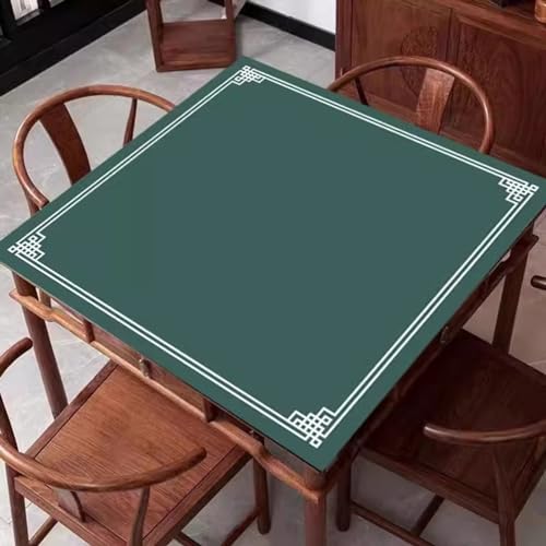 Tapis de mahjong vert 90x90cm carré avec sac de rangement inclus